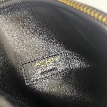 YSL GABY ZIPPED POUCH IN QUILTED LAMBSKIN