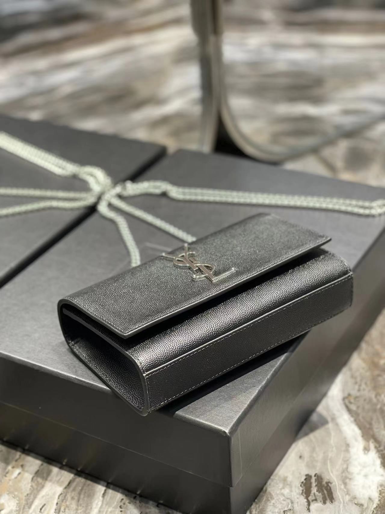 YSL Small KATE bag in grained leather