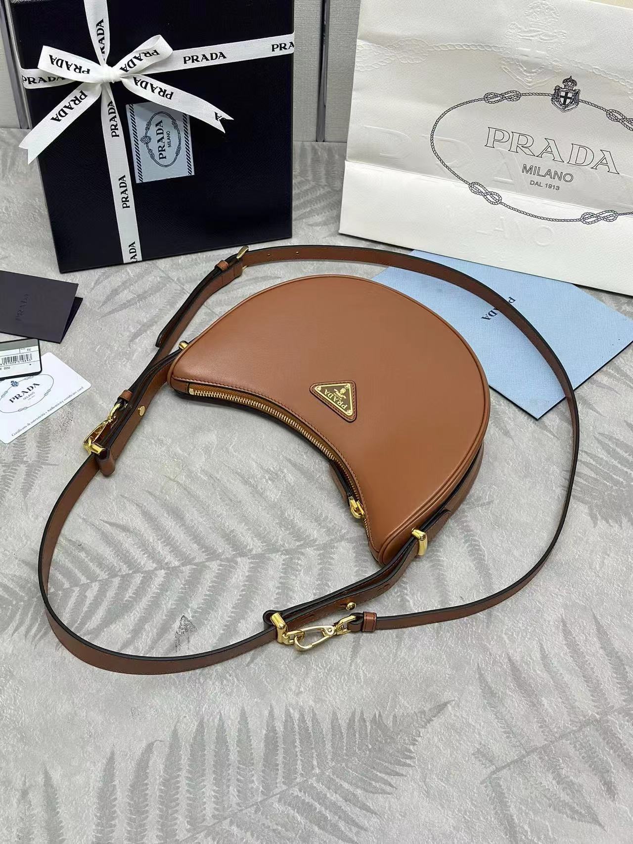 Prada Arqué small leather shoulder bag