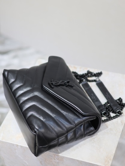 YSL LOULOU SMALL CHAIN BAG IN QUILTED "Y" LEATHER