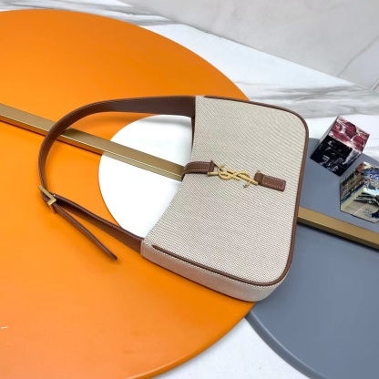 YSL LE 5 A 7 IN CANVAS AND LEATHER