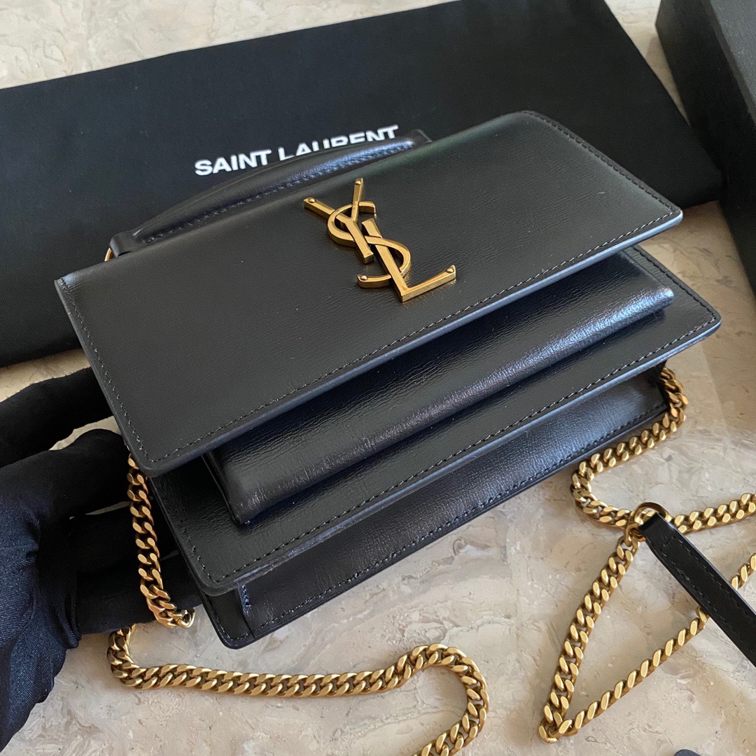 YSL SUNSET SMALL IN SMOOTH LEATHER