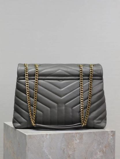 YSL LOULOU MEDIUM CHAIN BAG IN QUILTED "Y" LEATHE
