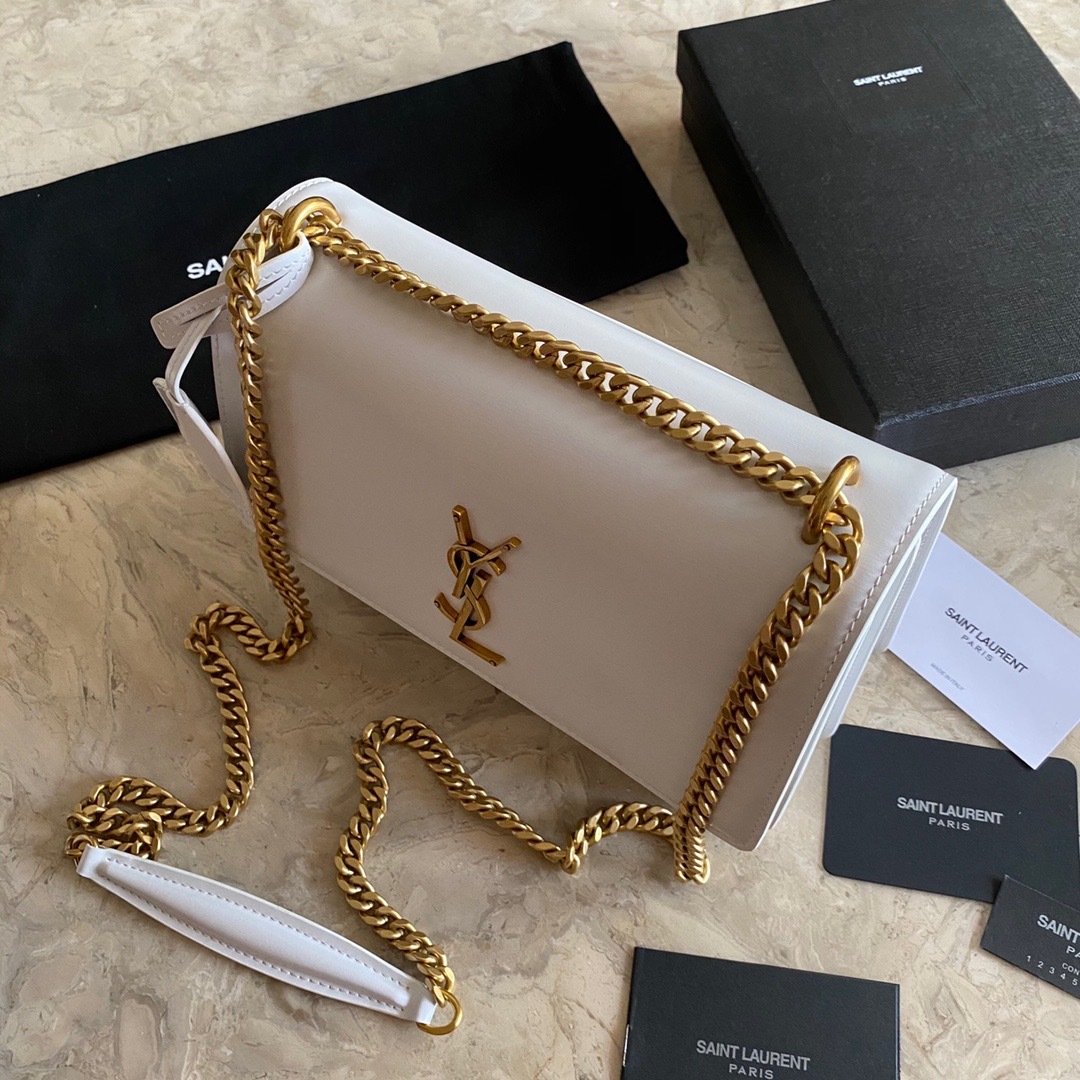 YSL SUNSET MEDIUM CHAIN BAG IN SMOOTH LEATHER