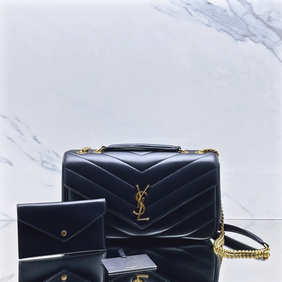 YSL LOULOU MEDIUM IN MATELASSE LAMBSKIN