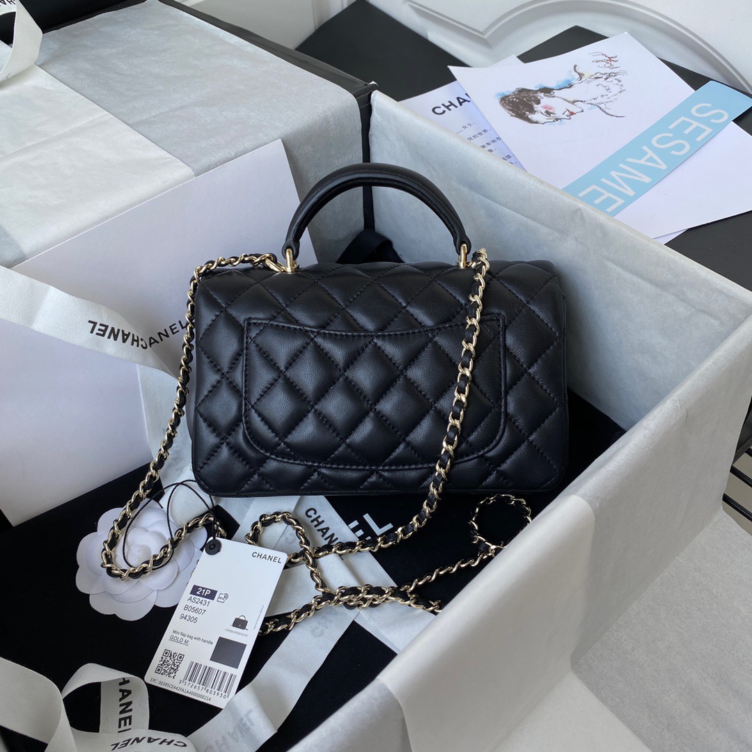 Chanel flap bag with handle