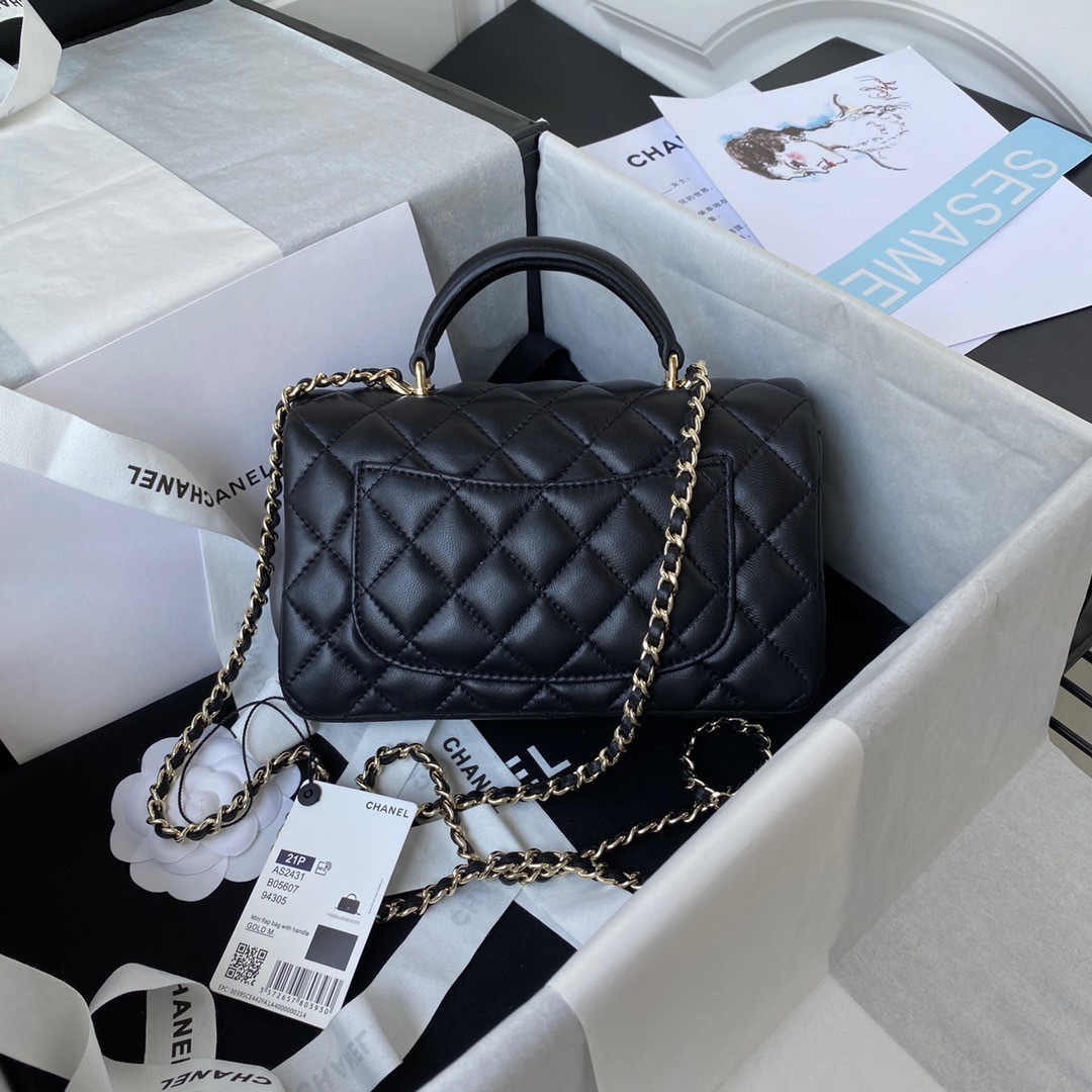 Chanel flap bag with handle