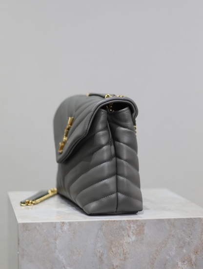 YSL LOULOU SMALL CHAIN BAG IN QUILTED "Y" LEATHER