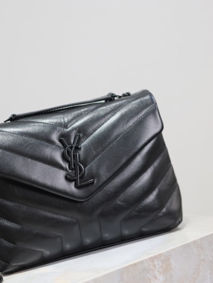 YSL LOULOU SMALL CHAIN BAG IN QUILTED "Y" LEATHER