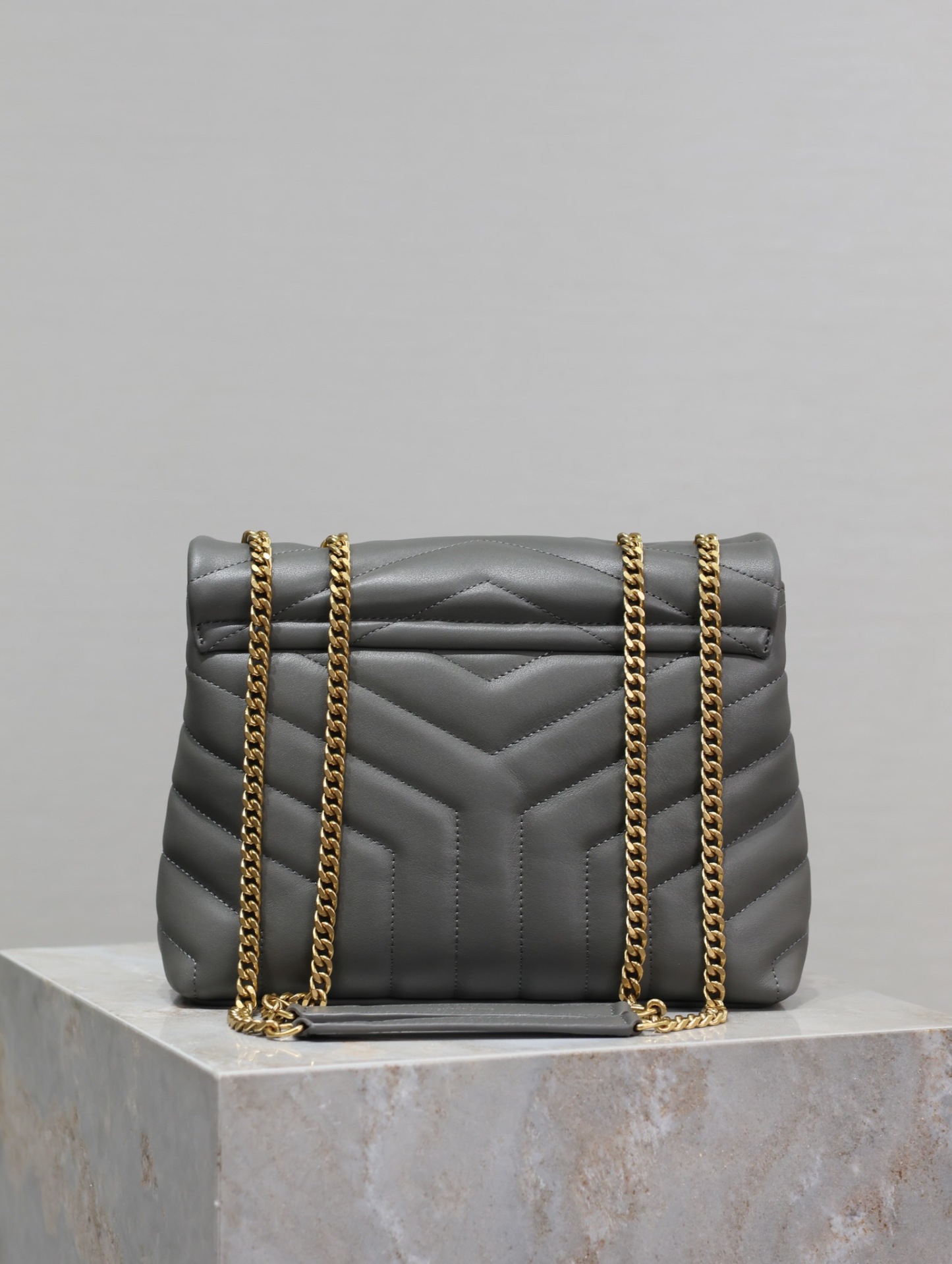 YSL LOULOU SMALL CHAIN BAG IN QUILTED "Y" LEATHER