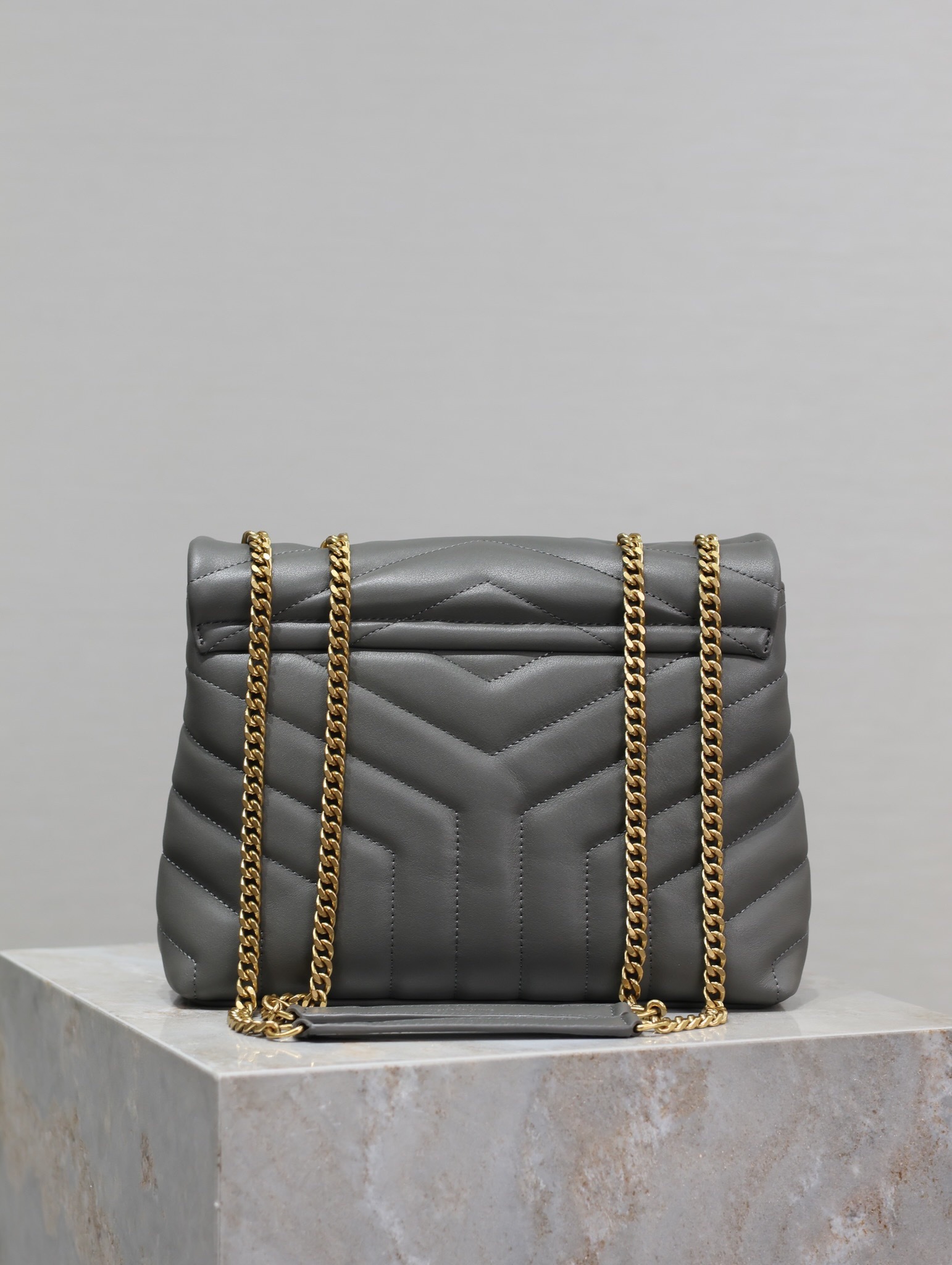 YSL LOULOU SMALL CHAIN BAG IN QUILTED "Y" LEATHER