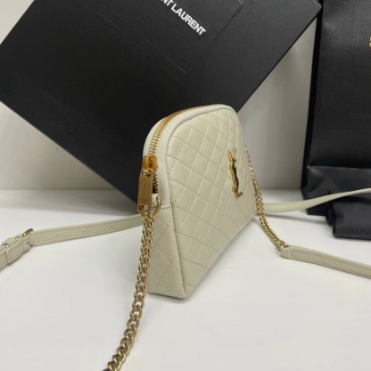 YSL GABY ZIPPED POUCH IN QUILTED LAMBSKIN