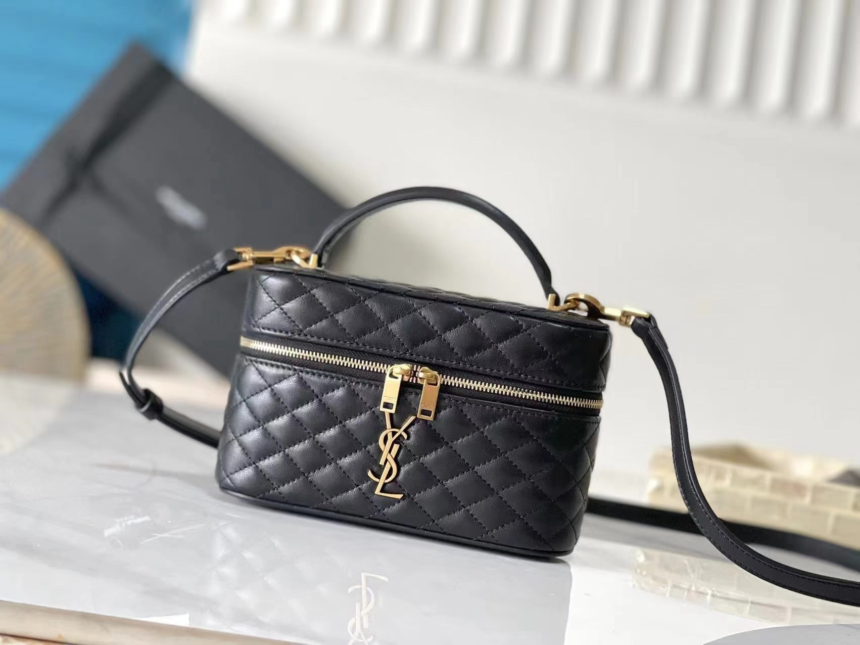 YSL GABY VANITY BAG IN LAMBSKIN