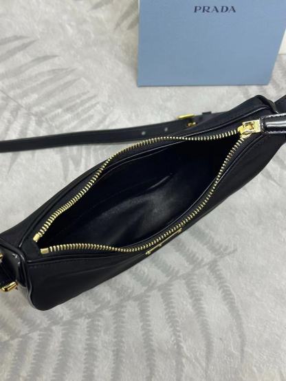 Prada Arqué small Re-Nylon and brushed leather shoulder bag