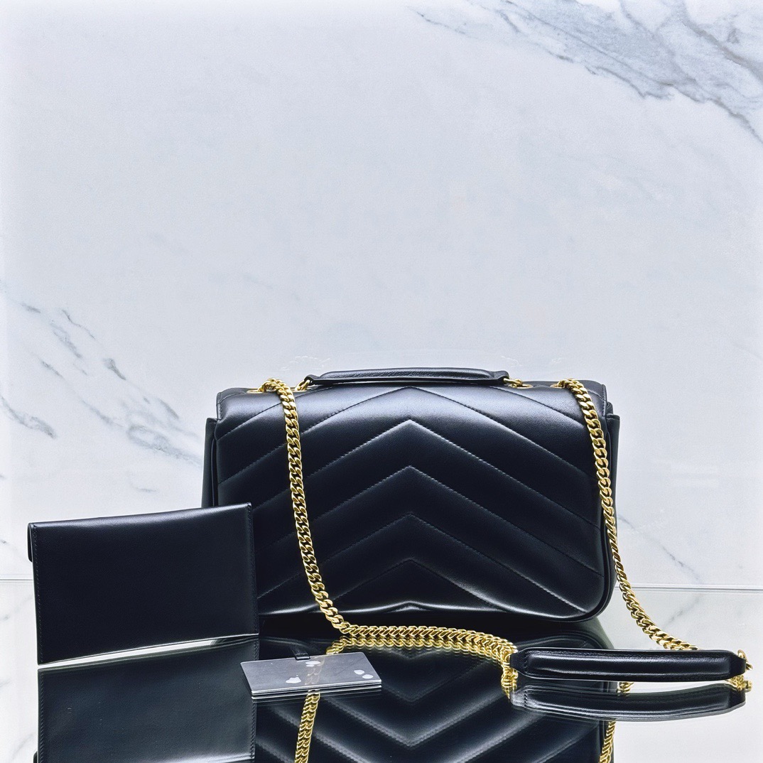 YSL LOULOU MEDIUM IN MATELASSE LAMBSKIN