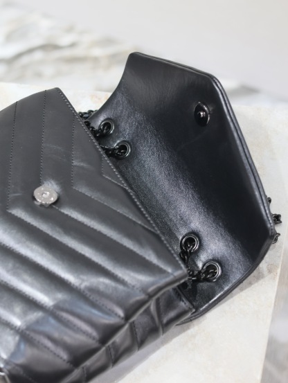 YSL LOULOU SMALL CHAIN BAG IN QUILTED "Y" LEATHER