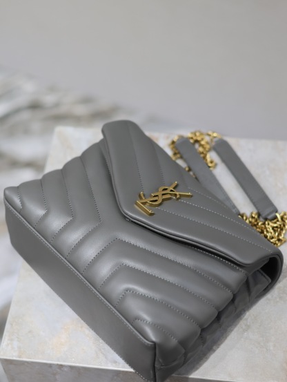 YSL LOULOU SMALL CHAIN BAG IN QUILTED "Y" LEATHER