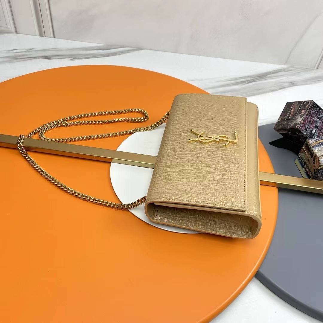 YSL Kate Medium In Grain Poudre embossed Leather Bag