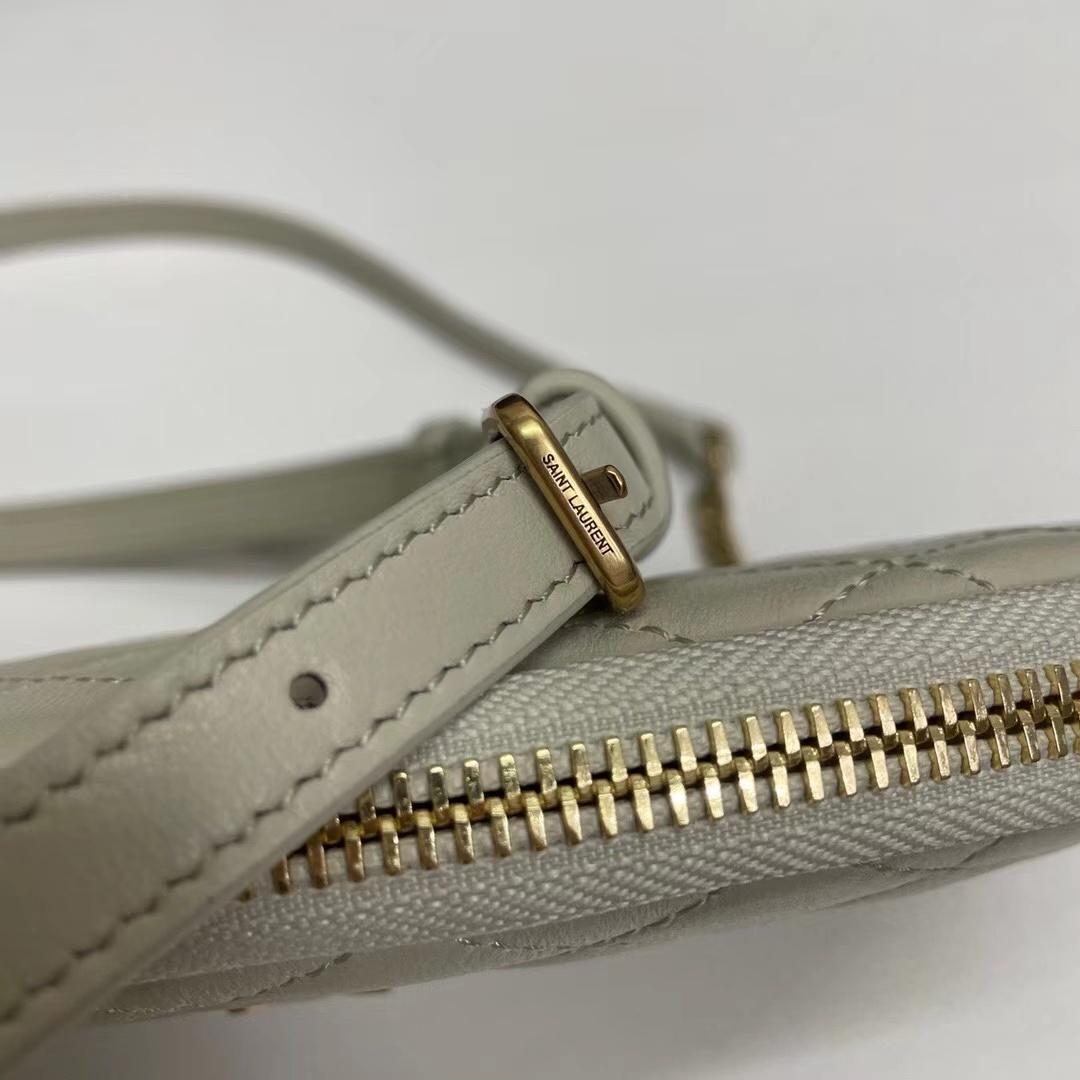 YSL GABY ZIPPED POUCH IN QUILTED LAMBSKIN