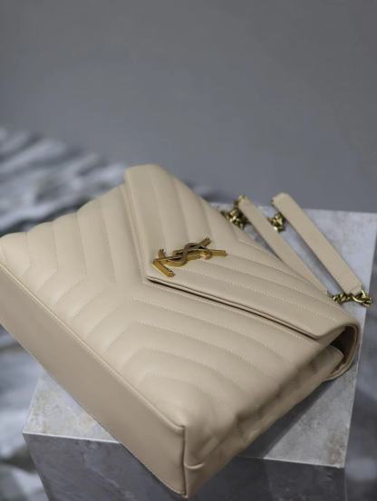 YSL LOULOU MEDIUM CHAIN BAG IN QUILTED "Y" LEATHER