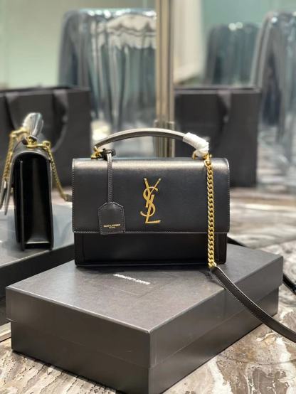 YSL SUNSET MEDIUM TOP HANDLE IN SMOOTH LEATHER
