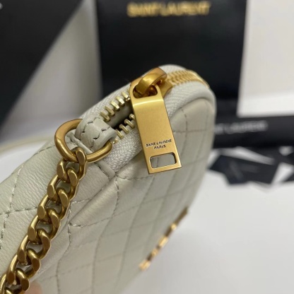 YSL GABY ZIPPED POUCH IN QUILTED LAMBSKIN