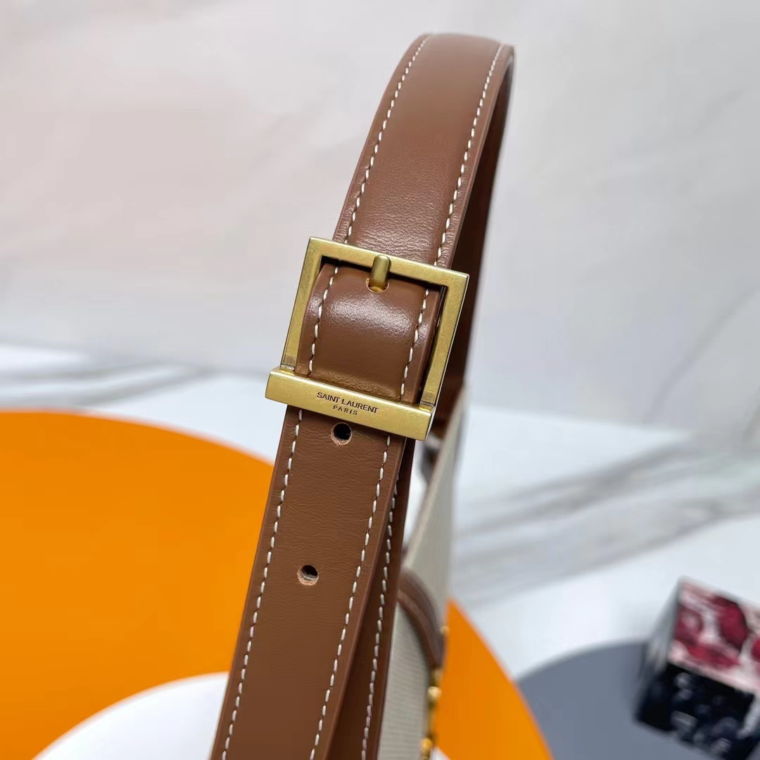 YSL LE 5 A 7 IN CANVAS AND LEATHER