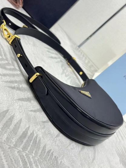 Prada Arqué small Re-Nylon and brushed leather shoulder bag