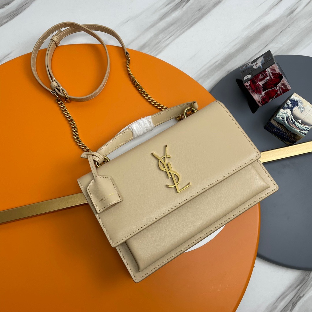 YSL SUNSET MEDIUM TOP HANDLE IN SMOOTH LEATHER