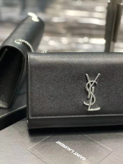 YSL KATE MEDIUM IN GRAIN DE POUDRE EMBOSSED LEATHER
