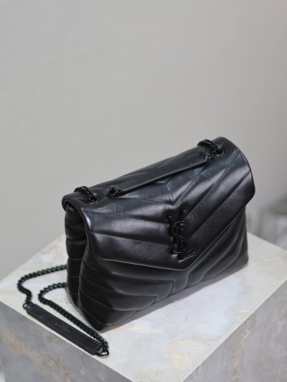 YSL LOULOU SMALL CHAIN BAG IN QUILTED "Y" LEATHER