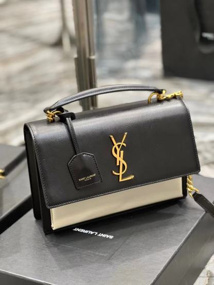 YSL SUNSET MEDIUM TOP HANDLE IN SMOOTH LEATHER
