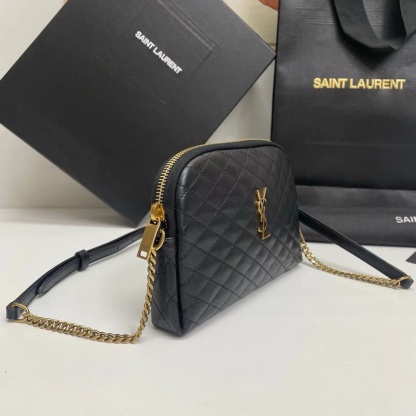 YSL GABY ZIPPED POUCH IN QUILTED LAMBSKIN