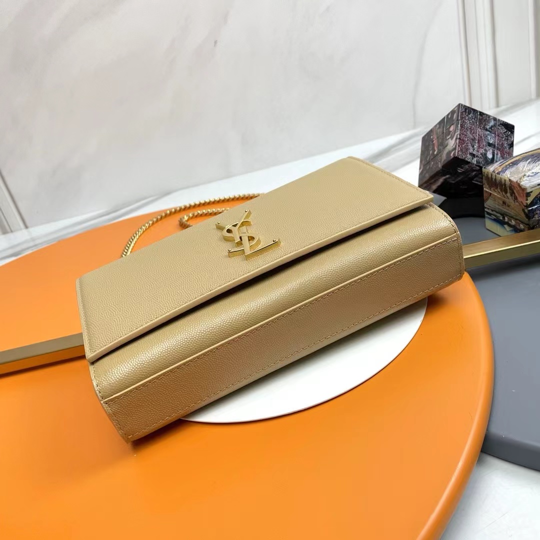 YSL Kate Medium In Grain Poudre embossed Leather Bag