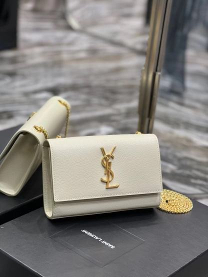YSL KATE SMALL IN GRAIN DE POUDRE EMBOSSED LEATHER