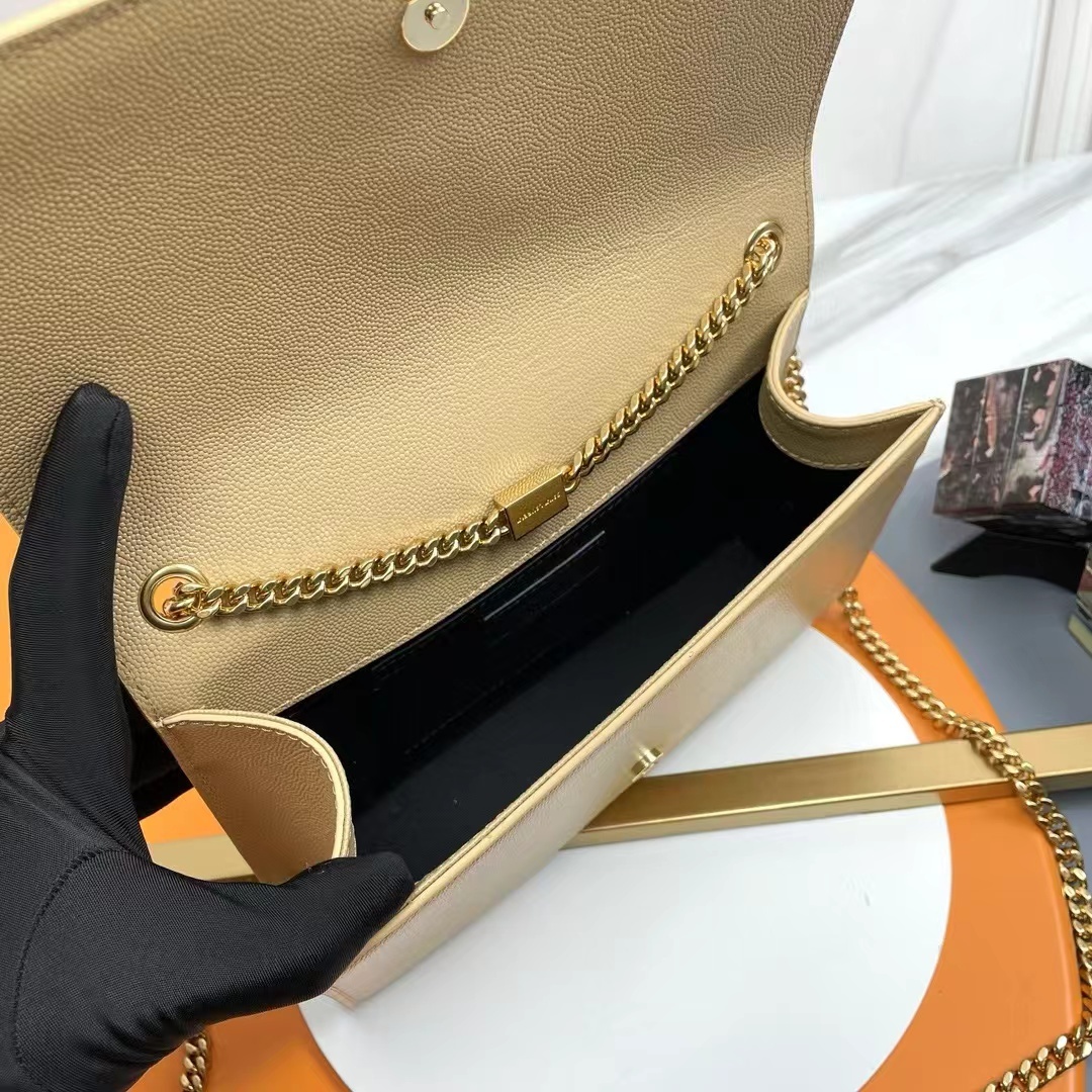 YSL Kate Medium In Grain Poudre embossed Leather Bag