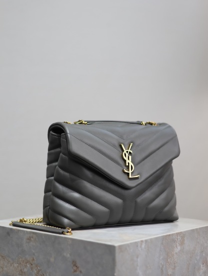 YSL LOULOU SMALL CHAIN BAG IN QUILTED "Y" LEATHER