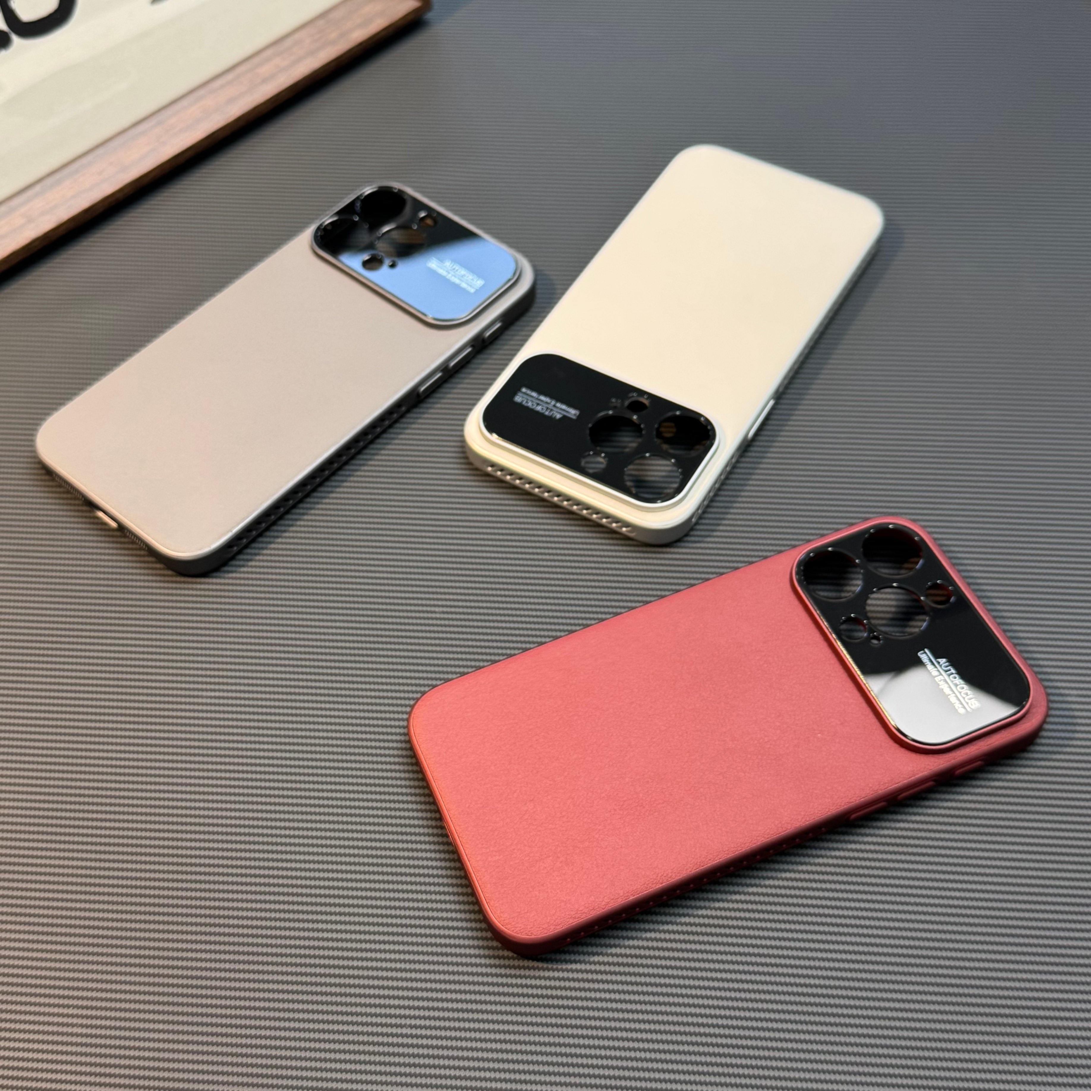 Leather magnetic phone case with side cooling vents suitable for iPhone