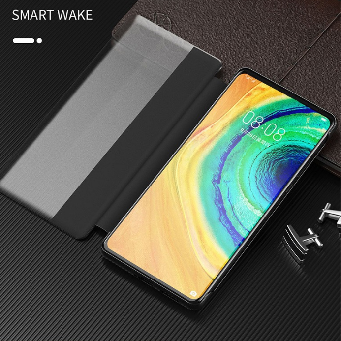 Leather flip window phone case for Samsung