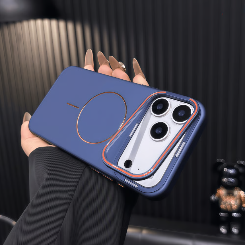 Gold-plated fine-ring magnetic case for iPhone