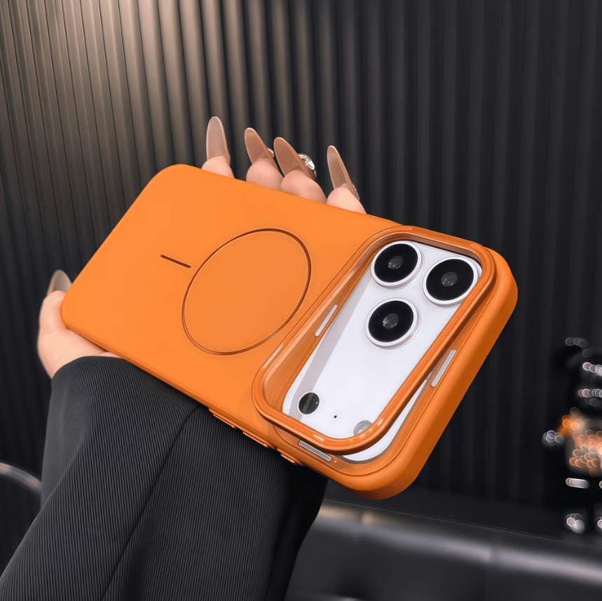 Gold-plated fine-ring magnetic case for iPhone