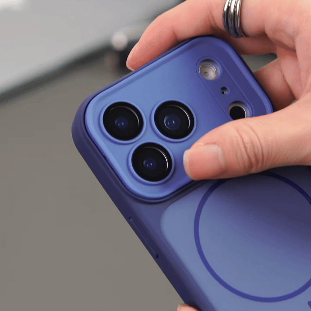 Close-up animation of CASESUN iPhone 17 Pro Max case highlighting full-cover camera protection and raised lens edges for everyday scratch prevention.