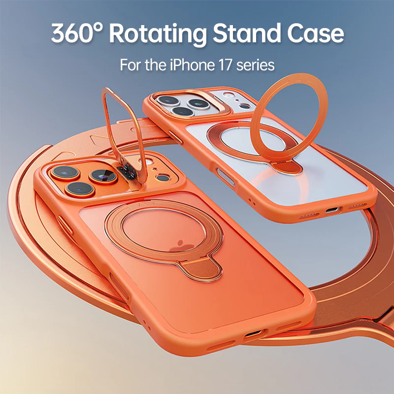 Magnetic Dual Stand Clear Case For iPhone