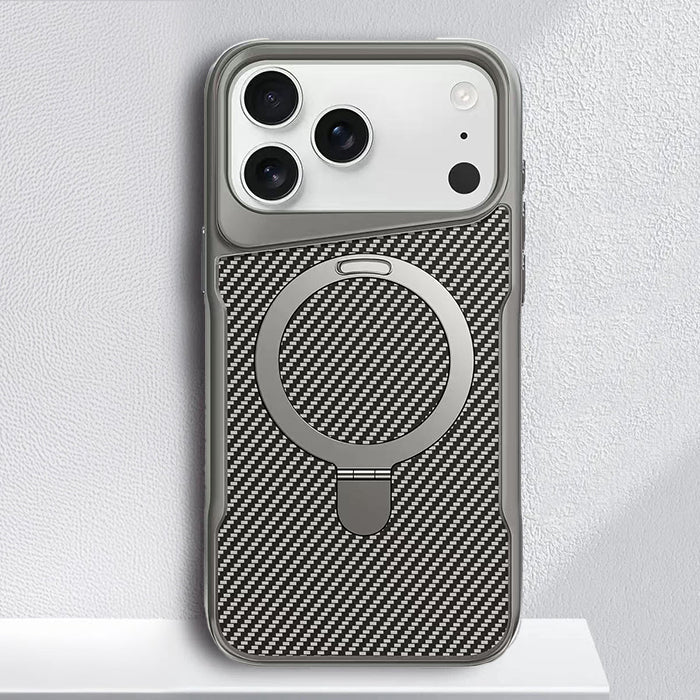 MagSafe Carbon Fiber Case | Invisible Stand | Wireless Charging for iPhone