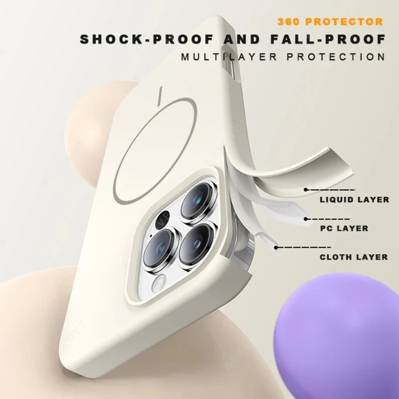 Silicone Lanyard Strap Magnetic Phone Case For iPhone