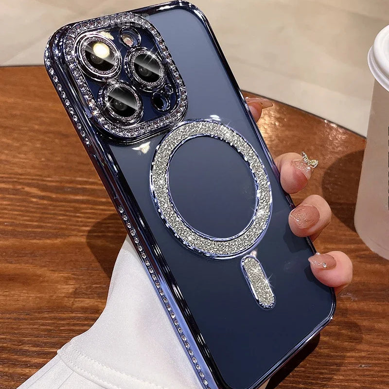 New crystal diamond transparent phone case for iPhone