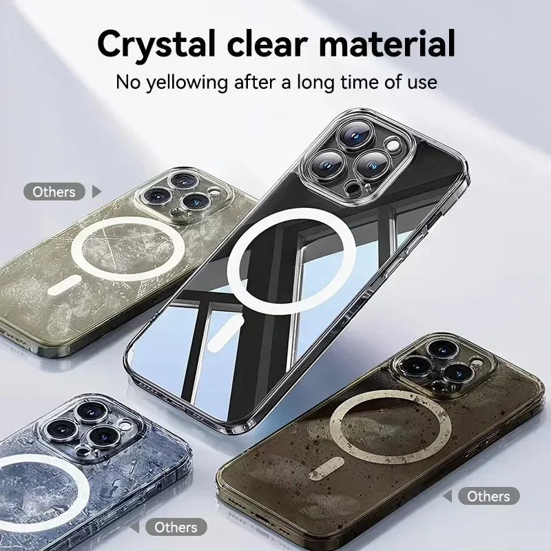 Anti yellow transparent protective case for iPhone