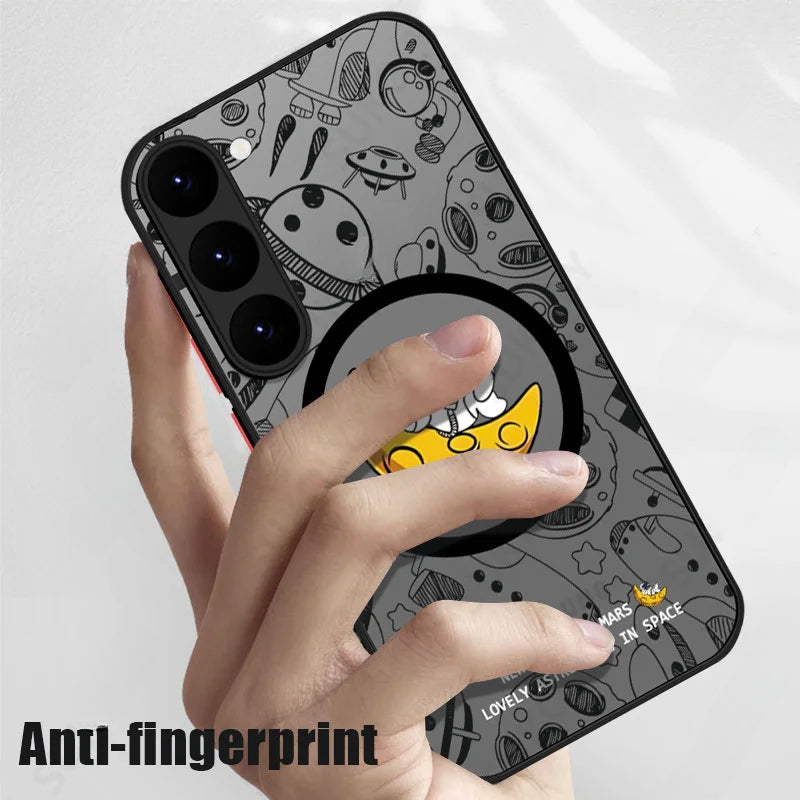 Skin feel astronaut graffiti phone case for Samsung