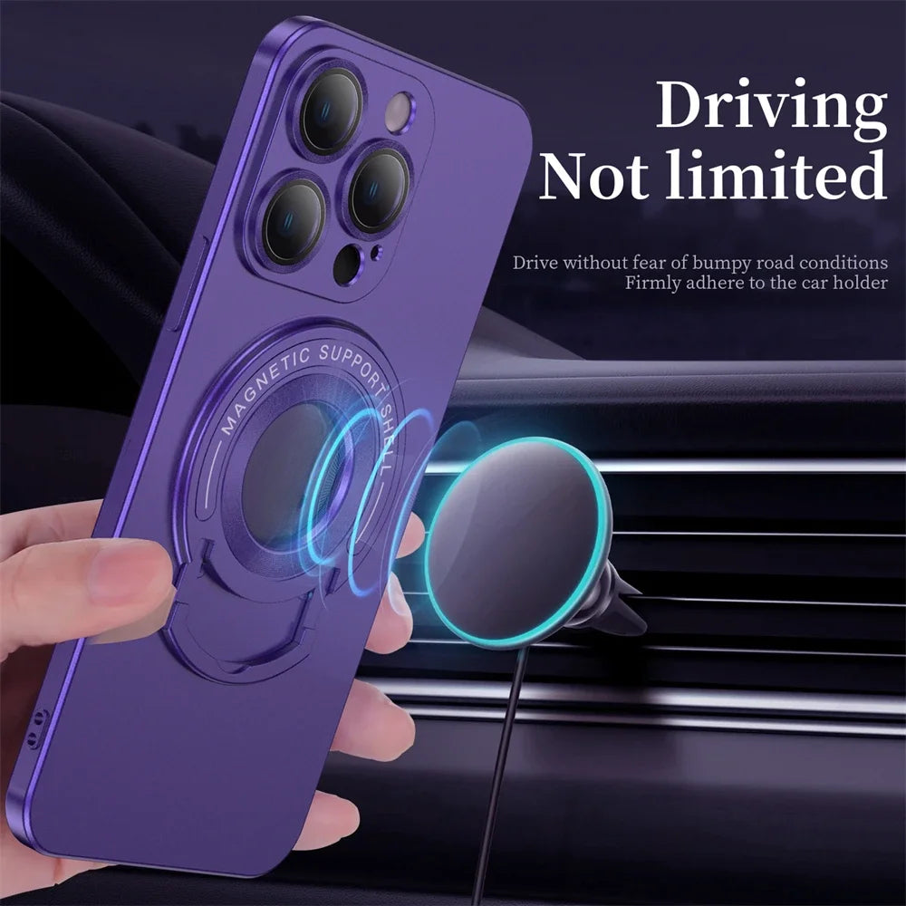 Invisible folding stand ultra-thin phone case for iPhone