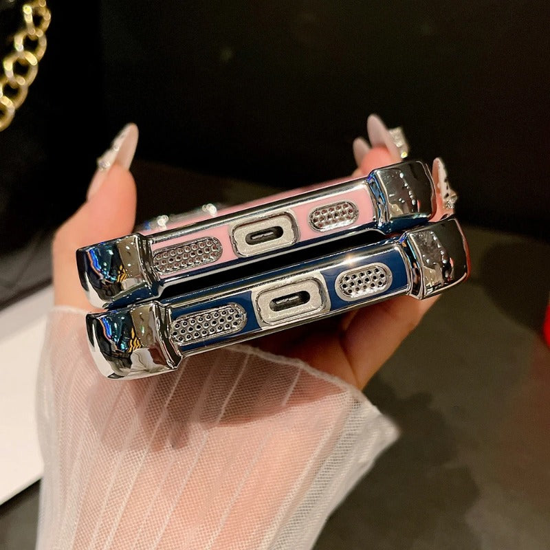 Luxury electroplated transparent shockproof phone case for iPhone